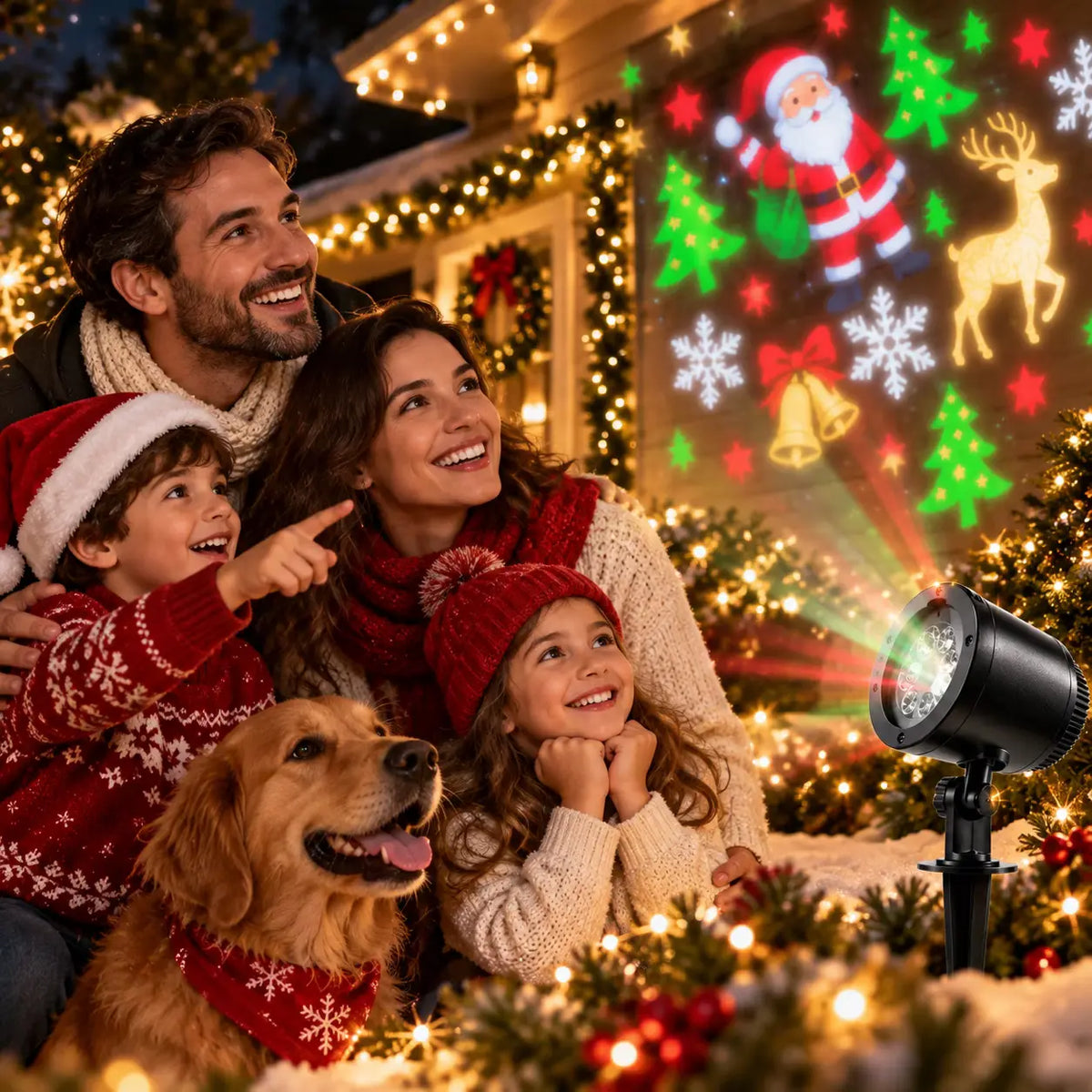 Proyector Navideño LED con Diapositivas